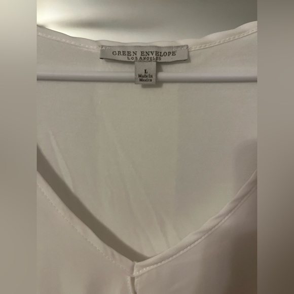 Green Envelope White/Cream Tank Top Large - Picture 5 of 11